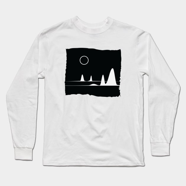 Geometric Landscape Long Sleeve T-Shirt by Liam Warr